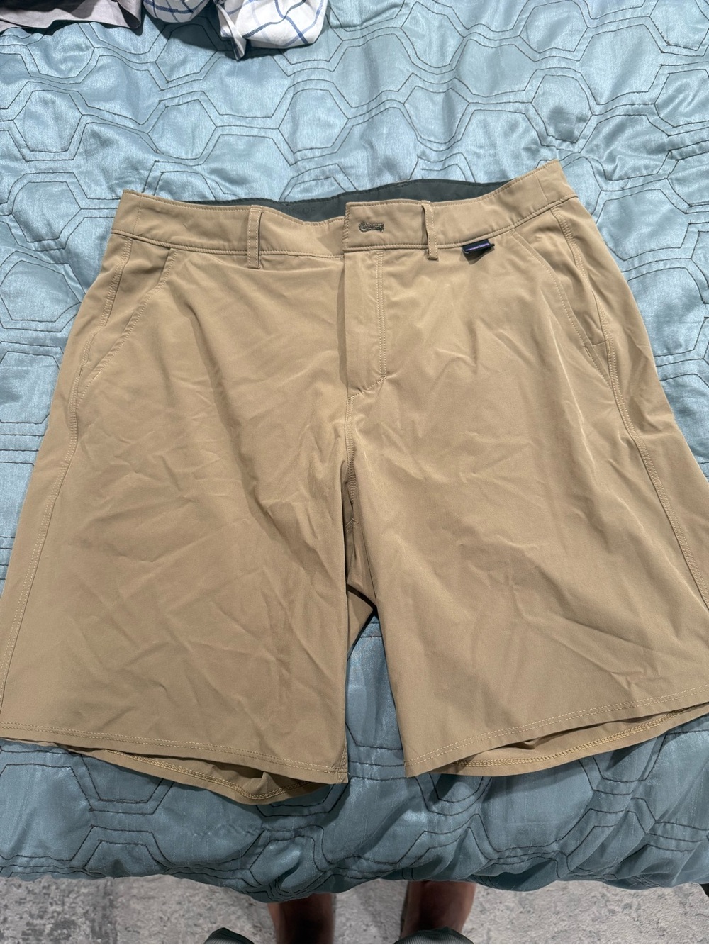 Patagonia 32 Beige Hydropeak Hybrid Walk Shorts Khaki Outdoors